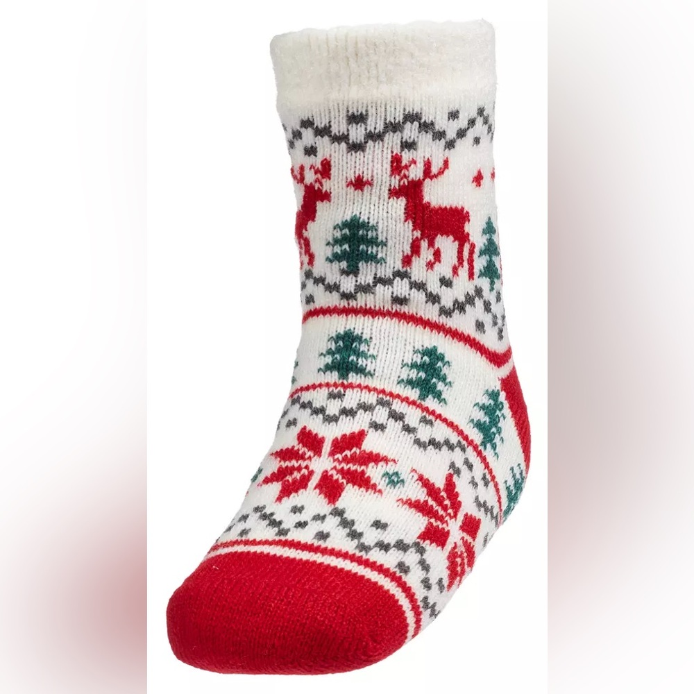 Northeast Outfitters Youth Cozy Cabin Holiday Reindeer Aloe Infused Socks